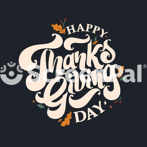 Vector Illustration Happy Thanksgiving Day Typography Vector Design For Greeting Cards And Poster On A Textural Background Design Template  CelebrationHappy Thanksgiving  Inscription Lettering