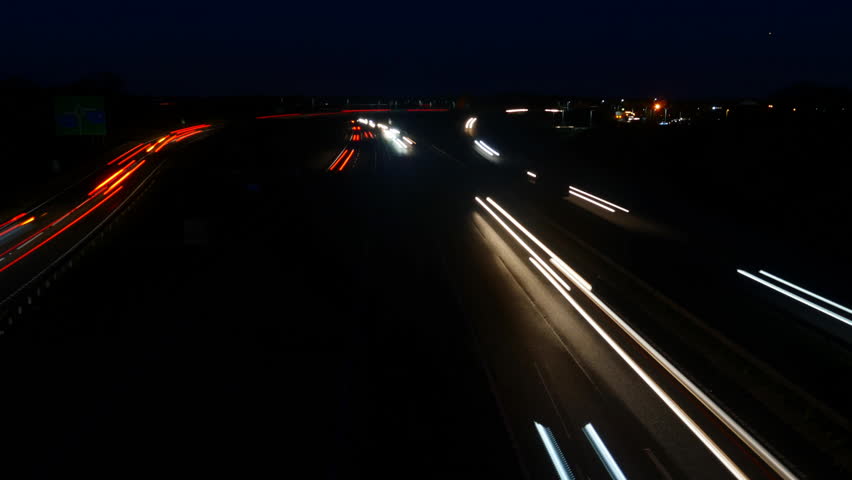 Busy Time Lapse Traffic At Night  Seamless Loop For Use As A Background