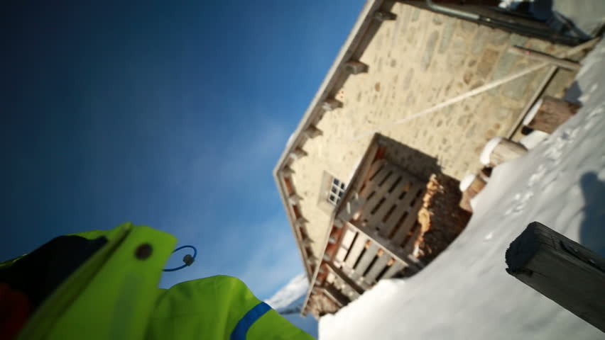 Couple Taking Selfie On Ski Slope Young Couple Takes Selfie On Ski Slopes Swiss Alps