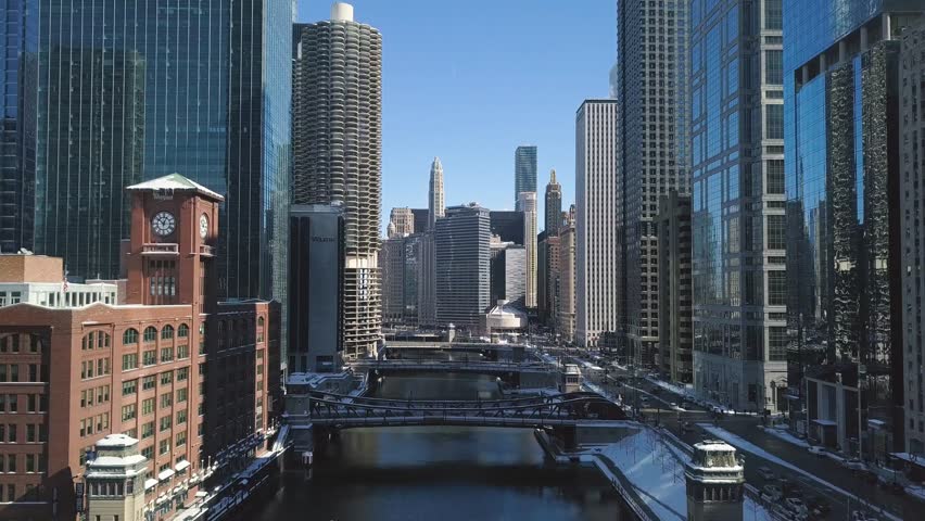 Aerial View Of Downtown Chicago