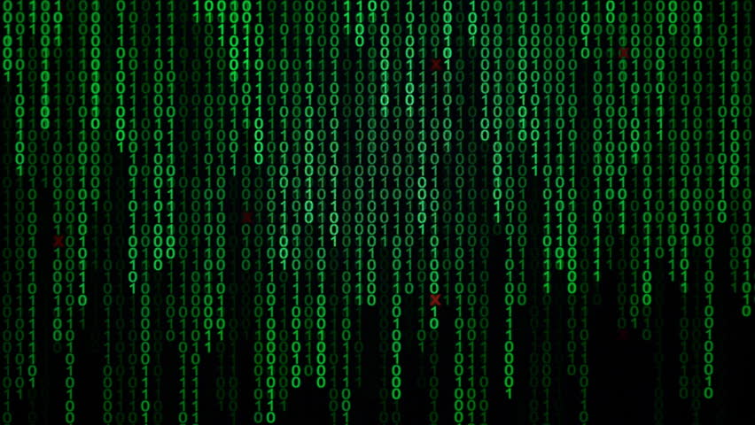 Binary Code Black And Green Background With Digits Moving On Screen Concept Of Digital Age Algorithm Binary Hud Interface Data Code Decryption And Encoding Row Matrix Background