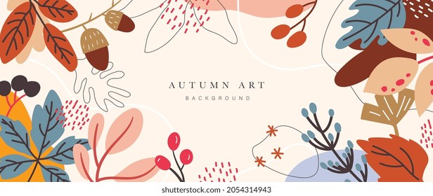 Autumn Background Vector Autumn Shopping Event Illustration Wallpaper With Hand Drawn Icons Set This Design Good For Banner Sale Poster Packaging Background And Greeting Card