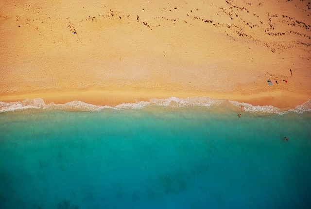 Beach Shoreline Aerial View