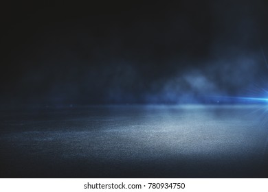 Creative Blurry Outdoor Asphalt Background With Mist 