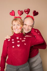 Elderly Couple Wearing Couple Outfit