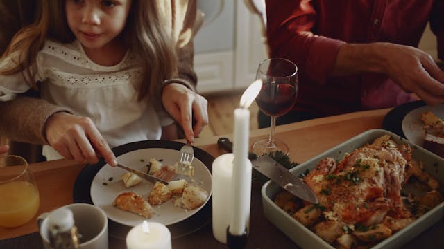 A Family Eating Together