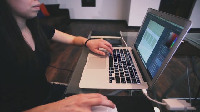 Person Working Using Macbook