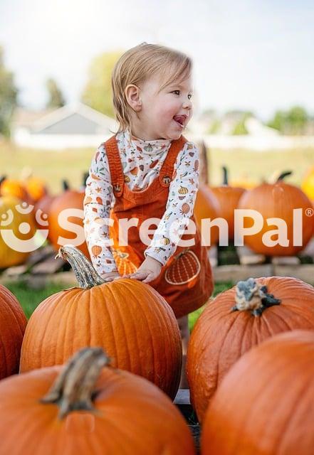 Girl Pumpkins Pumpkin Patch