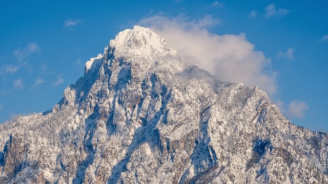 Mountain Peak Clouds Landscape