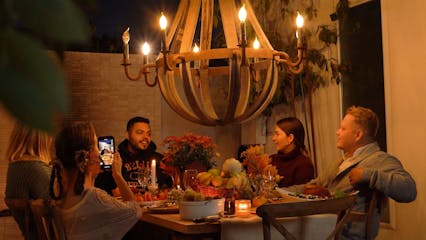 A Family Gathering For Thanksgiving Dinner