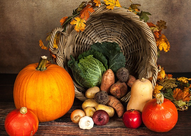 Pumpkin Vegetables Autumn Basket