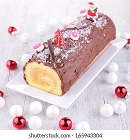 Swiss Roll Yule Log