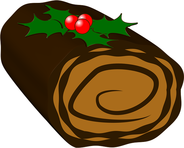 Yule Log Cake Christmas